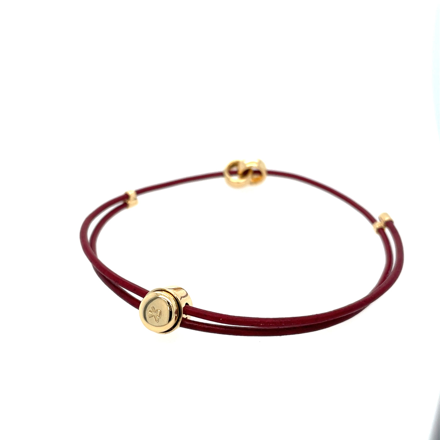 Armband Red Infinity aus Gelbgold