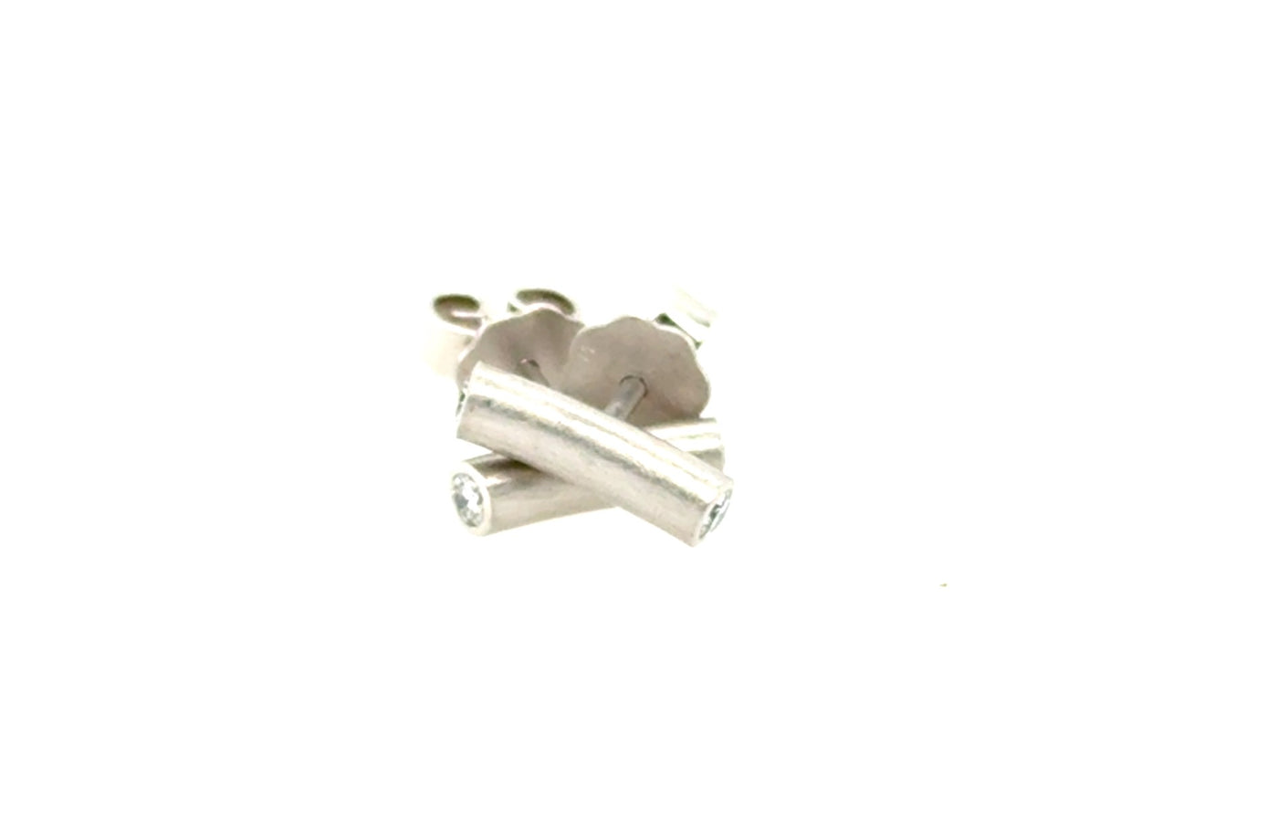 Ohrschmuck Macaron aus Platin mit Diamant