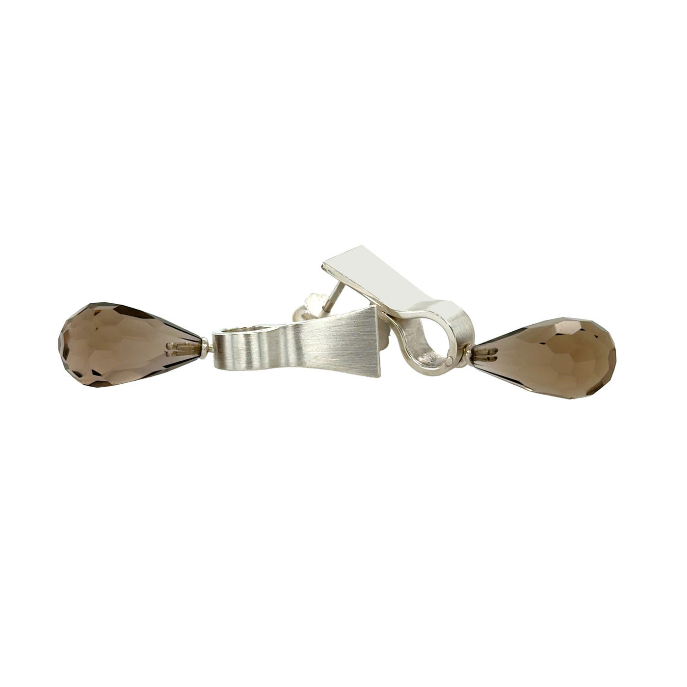 Ohrhänger aus Silber mit Rauchquarz